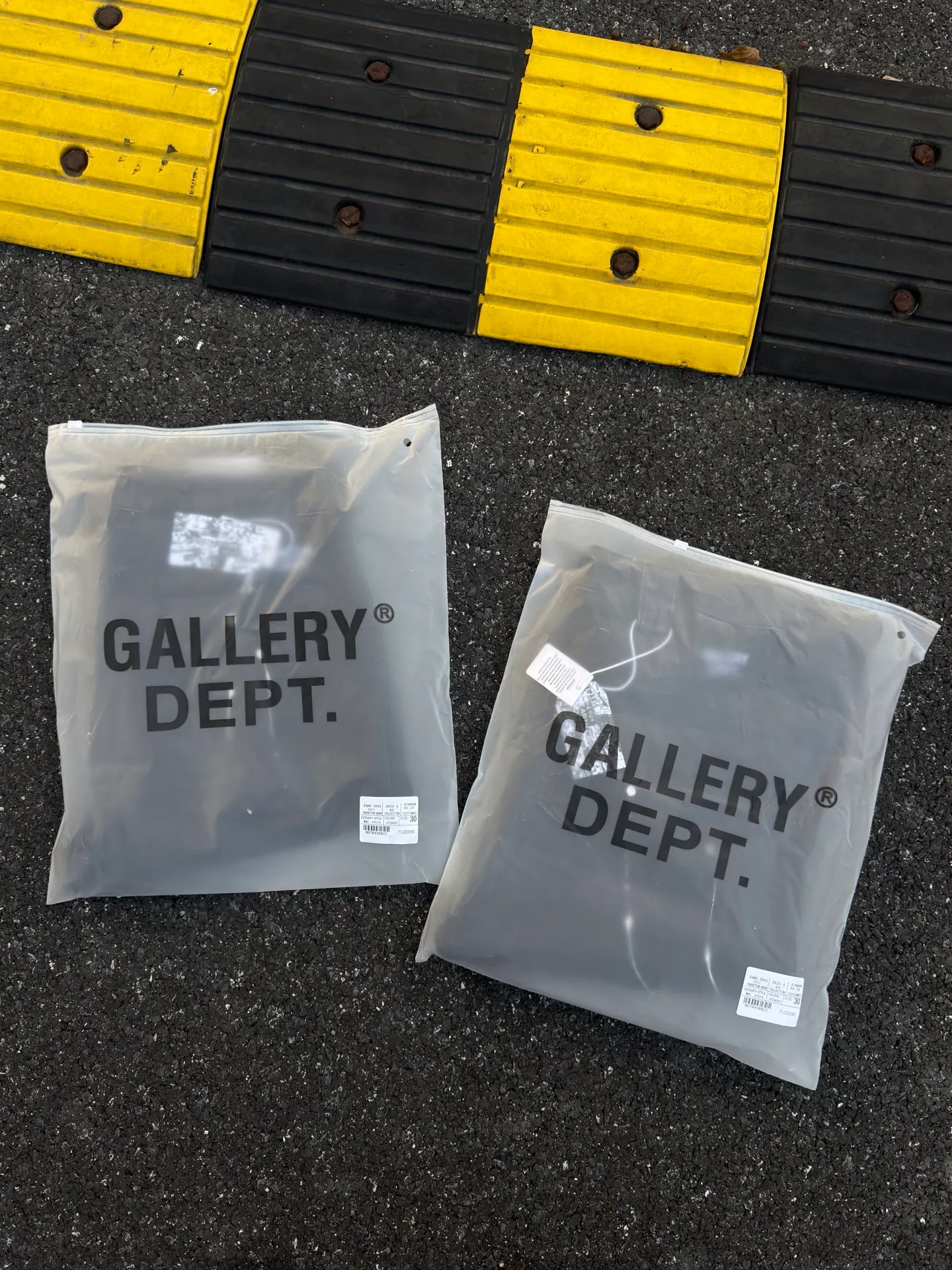 P240💰GA07 Top heavy industry GALLERY DEPT. Spliced ​​ink splash back logo washed retro jeans men and women high street splash ink pants micro-flared casual trousers trendy couple same style Size: 28 30 32 34 36 (corresponds to S M L XL XXL)